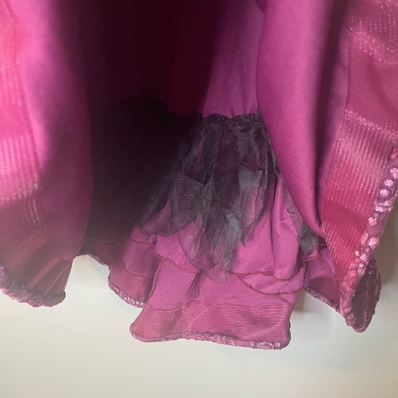 B. Darlin Magenta Floral Sequin Fit & Flare Dress Juniors 13/14 Prom Homecoming - Picture 7 of 11